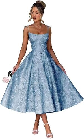 الأزهار الجاكار الساتان فساتين لحضور الحفلات الموسيقية للمراهقين 2026 السباغيتي الأشرطة القوس ألف خط رداء حفلات الزفاف الرسمي مع جيوب in Kuwait