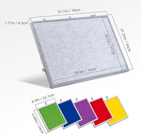 Lavievert Tilting Puzzle Board with 2-in-1 Designed Stand & Cover, Super Lightweight Felt Puzzle Plateau with 6 Drawers, Portable Jigsaw Puzzle Table for Games Up to 1000 Pieces - Light Gray in Kuwait