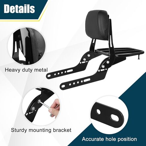 Motorcycle Passenger Backrest Sissy Bar With Back Rest Cushion Pad And Luggage Rack Compatible With For Honda CL 500 300 CL500 CL300 SCL500 2023 2024 Sissy Bar Backrest in Kuwait