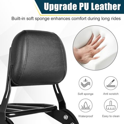 Motorcycle Passenger Backrest Sissy Bar With Back Rest Cushion Pad And Luggage Rack Compatible With For Honda CL 500 300 CL500 CL300 SCL500 2023 2024 Sissy Bar Backrest in Kuwait