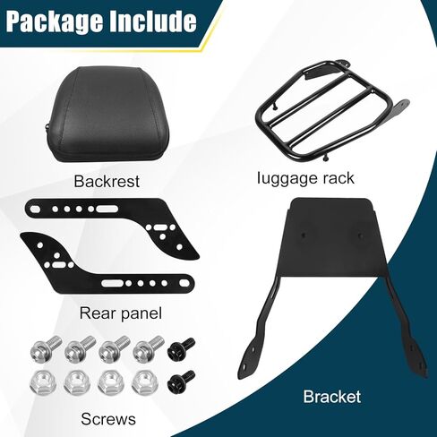 Motorcycle Passenger Backrest Sissy Bar With Back Rest Cushion Pad And Luggage Rack Compatible With For Honda CL 500 300 CL500 CL300 SCL500 2023 2024 Sissy Bar Backrest in Kuwait