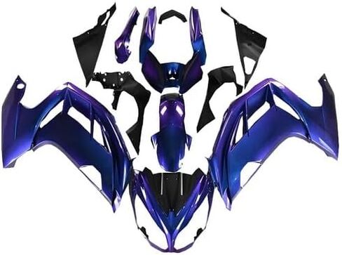 Gradient Blue Fairing Kit Fit for 2012-2016 Kawasaki Ninja 650 ER-6F 2012 2013 2014 2015 2016 ABS Plastic Bodywork 12-16 Ninja650R Motorcycle Full Fairings Body Kit Body Frame in Saudi Arabia
