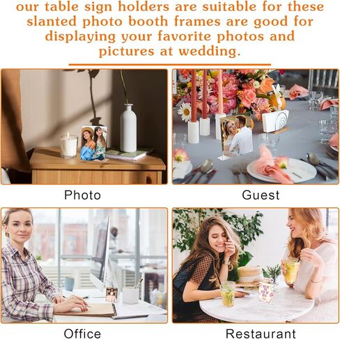 30 Pcs Acrylic Photo Frames 4 x 4 Inch Clear Picture Frames Slant Back Plastic Booth L Shaped Photo Stand Horizontal Small Sign Holder Name Display Stand with Insert for Home Office in Kuwait