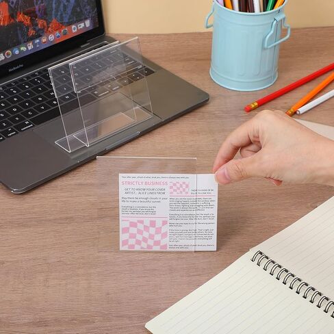 30 Pcs Acrylic Photo Frames 4 x 4 Inch Clear Picture Frames Slant Back Plastic Booth L Shaped Photo Stand Horizontal Small Sign Holder Name Display Stand with Insert for Home Office in Kuwait