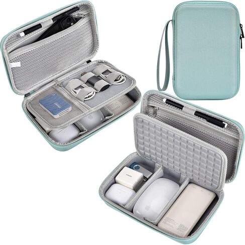 Hard Electronic Organizer Travel Case for MacBook Power Adapter Chargers Cables Power Bank Apple Magic Mouse Apple Pencil USB Flash Disk SD Card Hard Drive Waterproof Shockproof Carrying Case, Grey in Kuwait