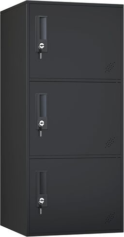 9 Doors Metal Storage Cabinet with Card Slot, Organizer,Shoes and Bags Steel Locker for Office, Home, Bank, School, Gym (Gray) in Kuwait