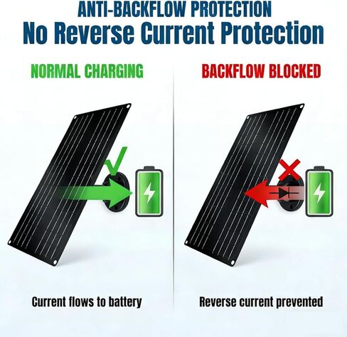 12W High-Power Solar Panel for Security Camera, 5V USB-C Solar Charger with Micro USB & Barrel Adapters, Outdoor Weatherproof for Continuous Home and Property Monitoring in Kuwait