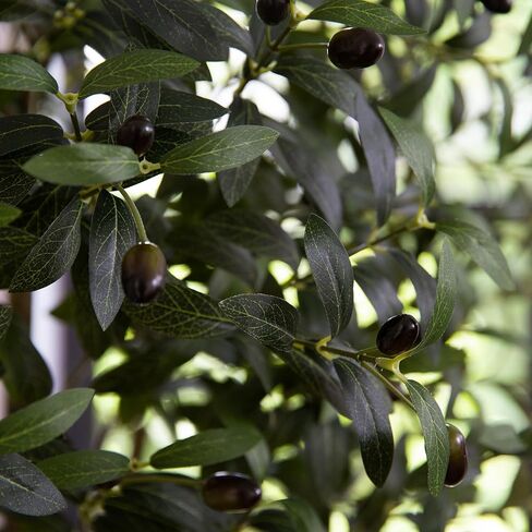 Nearly Natural 6ft. Artificial Olive Tree with White Decorative Planter in Saudi Arabia