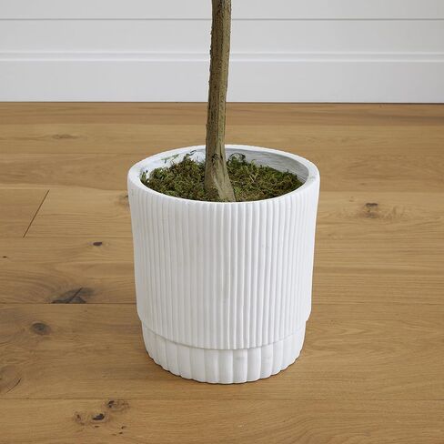 Nearly Natural 6ft. Artificial Olive Tree with White Decorative Planter in Saudi Arabia