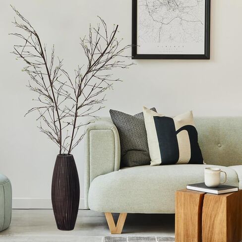 فروع شجرة اصطناعية مقاس 118 بوصة، فروع شجرة صناعية قابلة للطرق، أعواد بلاستيكية قابلة للانحناء، كرمة/سيقان لتزيين المزهريات والنباتات الخضراء بنفسك لتزيين حفلات المنزل والمكتب in Kuwait