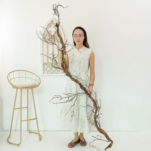 1 قطعة 79 بوصة كبيرة قابلة للانحناء قرون غزال صناعية طويلة للحرف اليدوية معلقة على الحائط من أشجار الغابة المجعدة والصفصاف الطويلة فروع الغابات شجرة جذع الخشب زينة عيد الميلاد لعيد الهالوين ديكور عيد الفصح in Kuwait