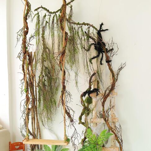 1 قطعة 79 بوصة كبيرة قابلة للانحناء قرون غزال صناعية طويلة للحرف اليدوية معلقة على الحائط من أشجار الغابة المجعدة والصفصاف الطويلة فروع الغابات شجرة جذع الخشب زينة عيد الميلاد لعيد الهالوين ديكور عيد الفصح in Kuwait