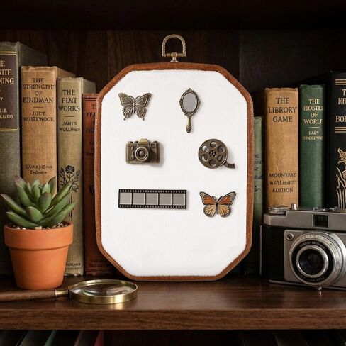 Fumete Pin Display Board Octagon Velvet Enamel Pin Collection Display Octagon Wall Hanging Brooch Earrings Necklace Jewelry Holder Organizer Storage for Home and Holiday, 7.5 x 10 Inch in Saudi Arabia