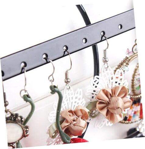 Zerodeko Heart Shape Jewelry Organizer Wall Mount Earring Holder Metal Jewelry Rack Hooks for Women Accessories in Saudi Arabia