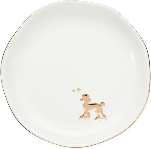 InnoBeta Poodle Gifts for Poodle Moms Lovers, Ceramic Ring Dish 4.75", Handcrafted Jewelry Tray, Decorative Trinket Dish for Rings Earrings Necklaces, Birthday & Mother’s Day Gift in Saudi Arabia