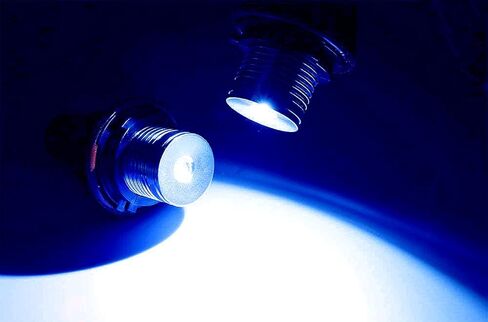 ICBEAMER LED Angel Eyes Halo Ring Marker Light، اللون: أزرق متوافق مع BMW E39 E53 E60 E61 E63 E64 E65 E66 E87 LED 12V 6W، استبدل مصابيح إضاءة مصنع OEM، [عبوة من قطعتين] in Kuwait