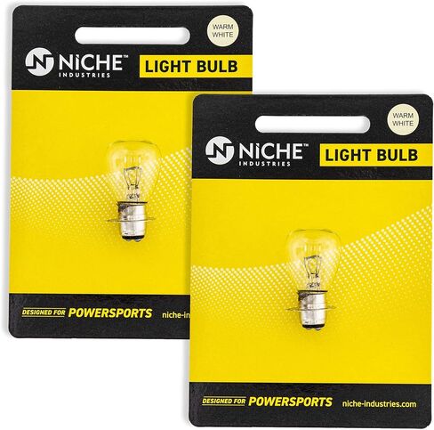 NICHE 12080 Headlight Bulb for 1983-2002 Yamaha Blaster 200 Tri Moto 225 46B-84314 (Pack of 2) in Saudi Arabia