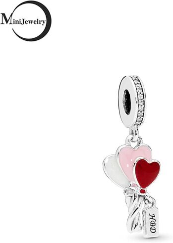 سحر عيد ميلاد سعيد يناسب أساور Pandora Charms Moments باللون الأبيض والأحمر والوردي والاحتفال بالفضة الاسترليني الخرزة المتدلية in Saudi Arabia
