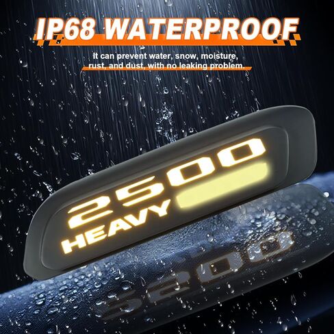 Front Bumper Hood Emble Replacement Side Marker Light Compatible With Dodge RAM 1500 HEMI 5.7L 2019-2024 (LH+RH) LED Marker Lamp w/White Daytime Running Light DRL & Amber Turn Signal Light in Kuwait