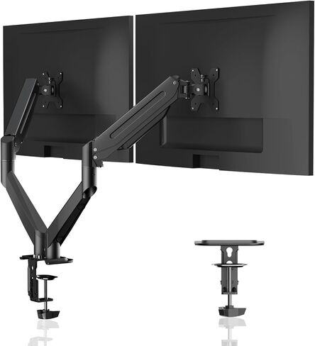 حامل شاشة ثلاثي Pholiten، حامل شاشة ثلاثي، ذراع شاشة زنبركية غازية ثلاثية، حامل شاشة لـ 3 شاشات، 3 حامل مكتبي للشاشات، يناسب ثلاث شاشات كمبيوتر LCD مقاس 17-27 بوصة، يحمل ما يصل إلى 13.2 رطل in Kuwait