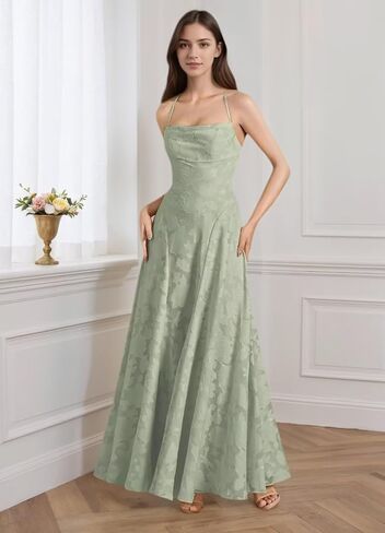 Floral Lace Prom Dresses 2026 A-Line Spaghetti Straps Backless Formal Wedding Guest Dress in Saudi Arabia