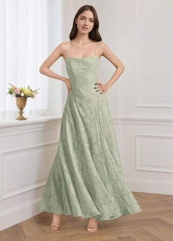 Floral Lace Prom Dresses 2026 A-Line Spaghetti Straps Backless Formal Wedding Guest Dress in Saudi Arabia