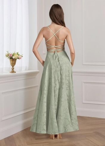 Floral Lace Prom Dresses 2026 A-Line Spaghetti Straps Backless Formal Wedding Guest Dress in Saudi Arabia