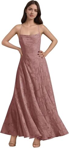 Floral Lace Prom Dresses 2026 A-Line Spaghetti Straps Backless Formal Wedding Guest Dress in Saudi Arabia