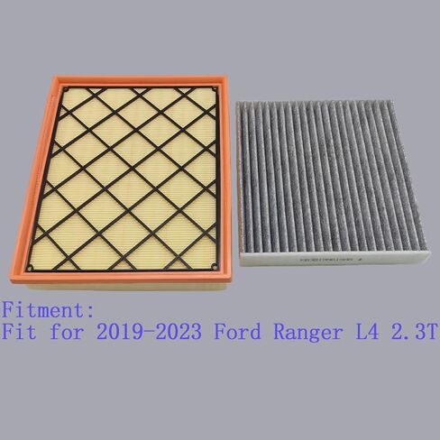 Engine & Cabin Air Filter Fit for 2019-2023 Ford Ranger L4 2.3T Replace EB3Z9601B KB3Z19N619A in Kuwait