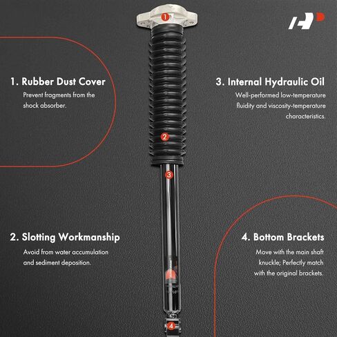 A-Premium Rear Shock Absorber with Strut Mount Compatible with Honda Civic 2017 2018 2019 2020 2021, 2-PC Set in Saudi Arabia