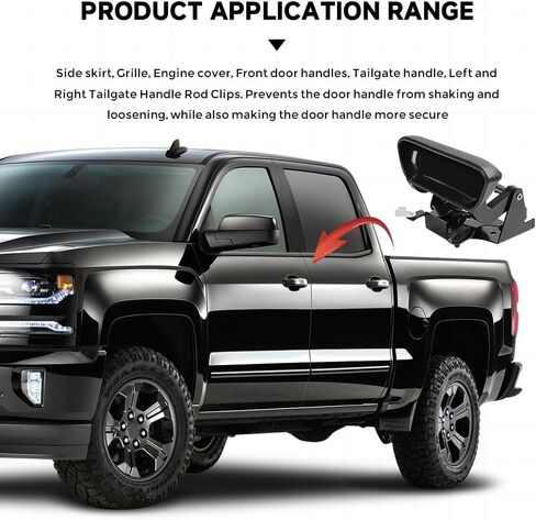 5 مجموعات من مشبك قضيب قفل الباب، مشبك مقبض الباب الداخلي، مشابك تثبيت قضيب السيارة اليسرى واليمنى تحل محل OEM # 4003672R 4003673L، ملحقات السيارة مشابك قضيب مقبض الباب الخلفي لمعظم المركبات in Kuwait