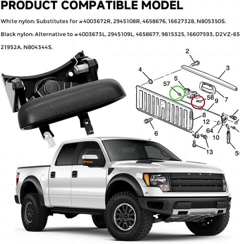5 مجموعات من مشبك قضيب قفل الباب، مشبك مقبض الباب الداخلي، مشابك تثبيت قضيب السيارة اليسرى واليمنى تحل محل OEM # 4003672R 4003673L، ملحقات السيارة مشابك قضيب مقبض الباب الخلفي لمعظم المركبات in Kuwait