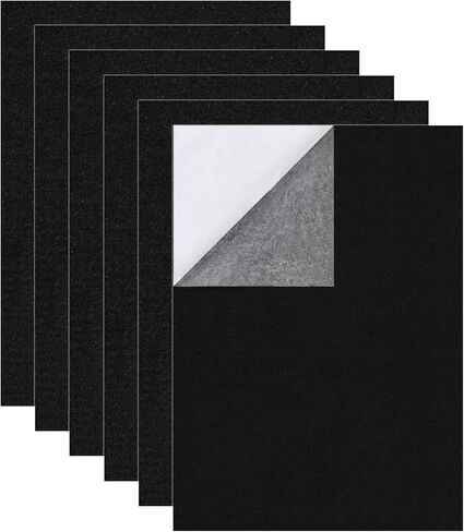 6PCS Large Self Adhesive Felt Sheet, 13.4"x10.8", 2mm Thick Black Felt Fabric Sheets for Crafts, DIY and Surface Protection, Peel and Stick Drawer & Jewelry Box Liner in Saudi Arabia
