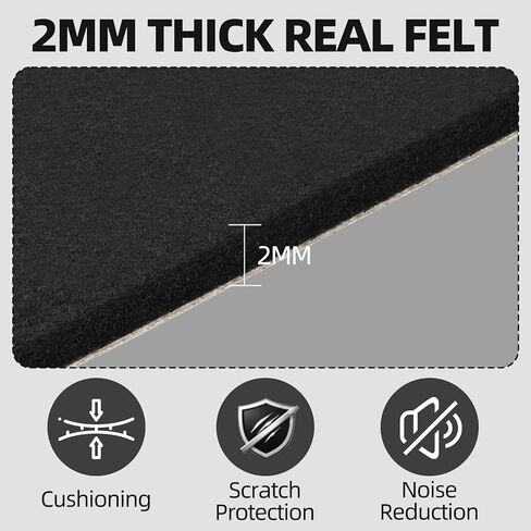 6PCS Large Self Adhesive Felt Sheet, 13.4"x10.8", 2mm Thick Black Felt Fabric Sheets for Crafts, DIY and Surface Protection, Peel and Stick Drawer & Jewelry Box Liner in Saudi Arabia