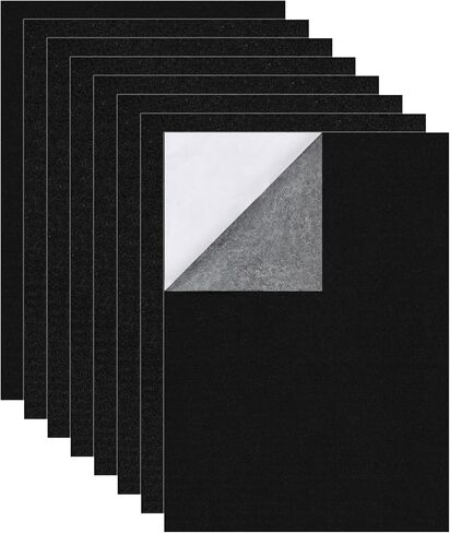 6PCS Large Self Adhesive Felt Sheet, 13.4"x10.8", 2mm Thick Black Felt Fabric Sheets for Crafts, DIY and Surface Protection, Peel and Stick Drawer & Jewelry Box Liner in Saudi Arabia