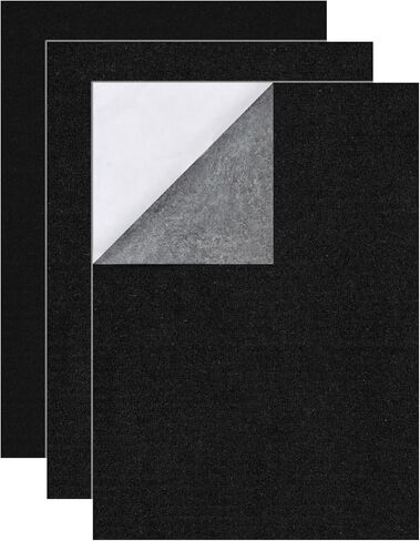 6PCS Large Self Adhesive Felt Sheet, 13.4"x10.8", 2mm Thick Black Felt Fabric Sheets for Crafts, DIY and Surface Protection, Peel and Stick Drawer & Jewelry Box Liner in Saudi Arabia