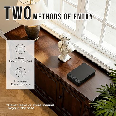 RPNB Gun Safe، مسدس محمول آمن للمسدس، خزائن مسدس ذكية مع لوحة مفاتيح رقمية بإضاءة خلفية، خزائن مسدس مثالية لجانب السرير، حقيبة مسدس صغيرة للسيارة in Kuwait