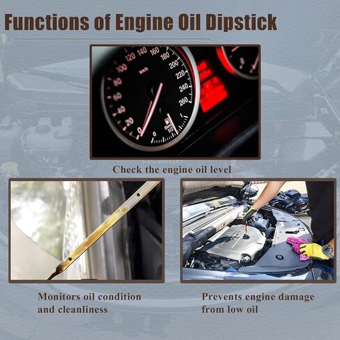 AUCERAMIC 4.0L Engine Oil Dipstick Fit for Jeep Cherokee XJ 1996-2001, for Jeep Grand Cherokee WJ/ZJ 1996-2004, for Jeep TJ/Wrangler TJ 1997-2006 Replaces# 917366 53010445AB in Saudi Arabia