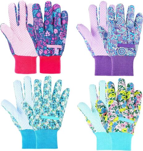 JUMPHIGH 4 Pairs Garden Gloves for Women, Floral Gardening Gloves Ladies Soft Breathable Yard Work Glove Light Working Gloves in Saudi Arabia