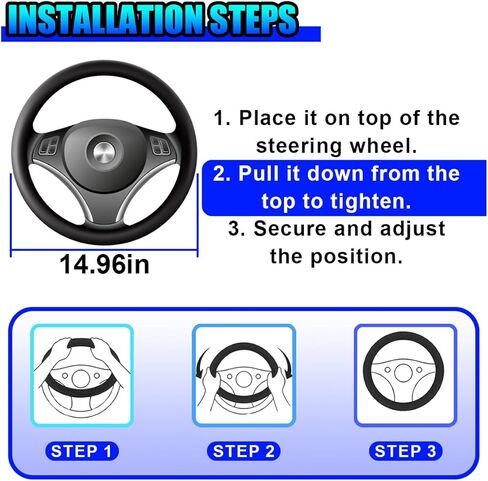 Checkered Race Flag Car Steering Wheel Cover, 15 Inch Non-Slip Breathable Automotive Steering Wheel Protector, Universal Vehicle Interior Decoration Accessories for Men, Women (Red) in Kuwait