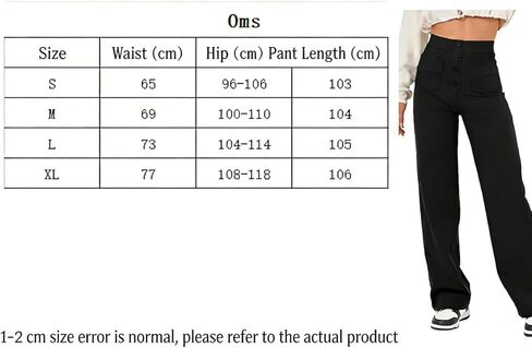 Womens High Waist Straight Leg Pants Casual Trousers Stretch Fabric with Pockets in Saudi Arabia