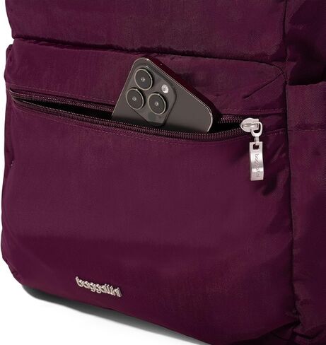 Baggallini Flap Laptop Backpack - 15"x11" Lightweight Work Travel Bag w/Luggage Sleeve & RFID in Saudi Arabia