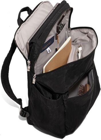 Baggallini Flap Laptop Backpack - 15"x11" Lightweight Work Travel Bag w/Luggage Sleeve & RFID in Saudi Arabia