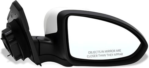 Left Driver Side White Mirror Compatible with 2011-2015 Cruze Side Door Mirror w/Manual Folding & Power Glass w/o Turn Signal and w/o Heated GM1320420 19257120 (3 Pins White Left) in Saudi Arabia