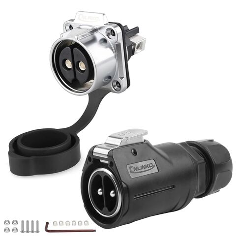 CNLINKO 8 Pin 15Amp Power Industrial Circular Connector, Male Plug & Female Panel Mount Receptacles Socket Jack, Rated 15amp, Outdoor Waterproof IP67, Easy Plug and Pull, AC DC in Saudi Arabia