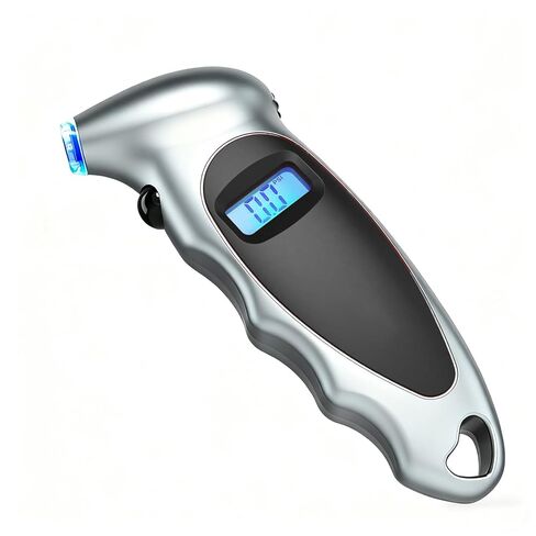 Tire Pressure Gauge 0-150PSI, Accurate in 0.1 Increments, Tire Pressure Gauge with Backlit LCD and Presta Valve Adaptor, 4 Units of Measurement for Car Truck Bicycle, Silver in Saudi Arabia