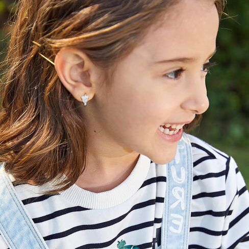 أقراط الفأر العصرية من الفضة الإسترليني حلق هوجي هوب مكعب زركونيا حلق أنيق مطلي بالذهب الأبيض مجوهرات مضادة للحساسية هدية عيد ميلاد للنساء in Kuwait