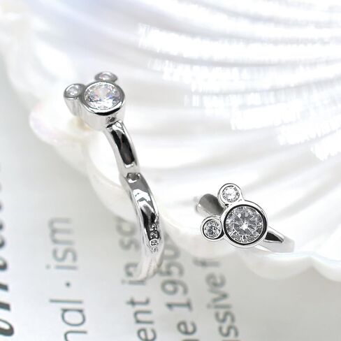 أقراط الفأر العصرية من الفضة الإسترليني حلق هوجي هوب مكعب زركونيا حلق أنيق مطلي بالذهب الأبيض مجوهرات مضادة للحساسية هدية عيد ميلاد للنساء in Kuwait