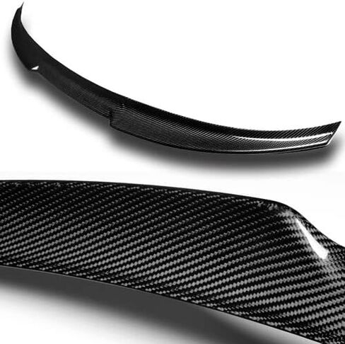Black Real Carbon Fiber V-Style Rear Trunk Lid Spoiler Wing Compatible with 2013-2017 Honda Accord 4DR Sedan, 2014 2015 2016 in Saudi Arabia
