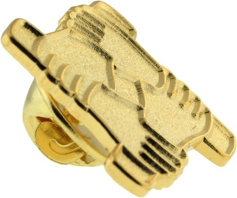 PinMart Gold Plated Arm to Arm Teamwork Motivational Lapel Pin in Saudi Arabia